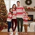 thumbnail image 1 of Family Matching Christmas Sweater Crewneck Long Sleeve Knitted Pullover Tops for Couples, 1 of 7