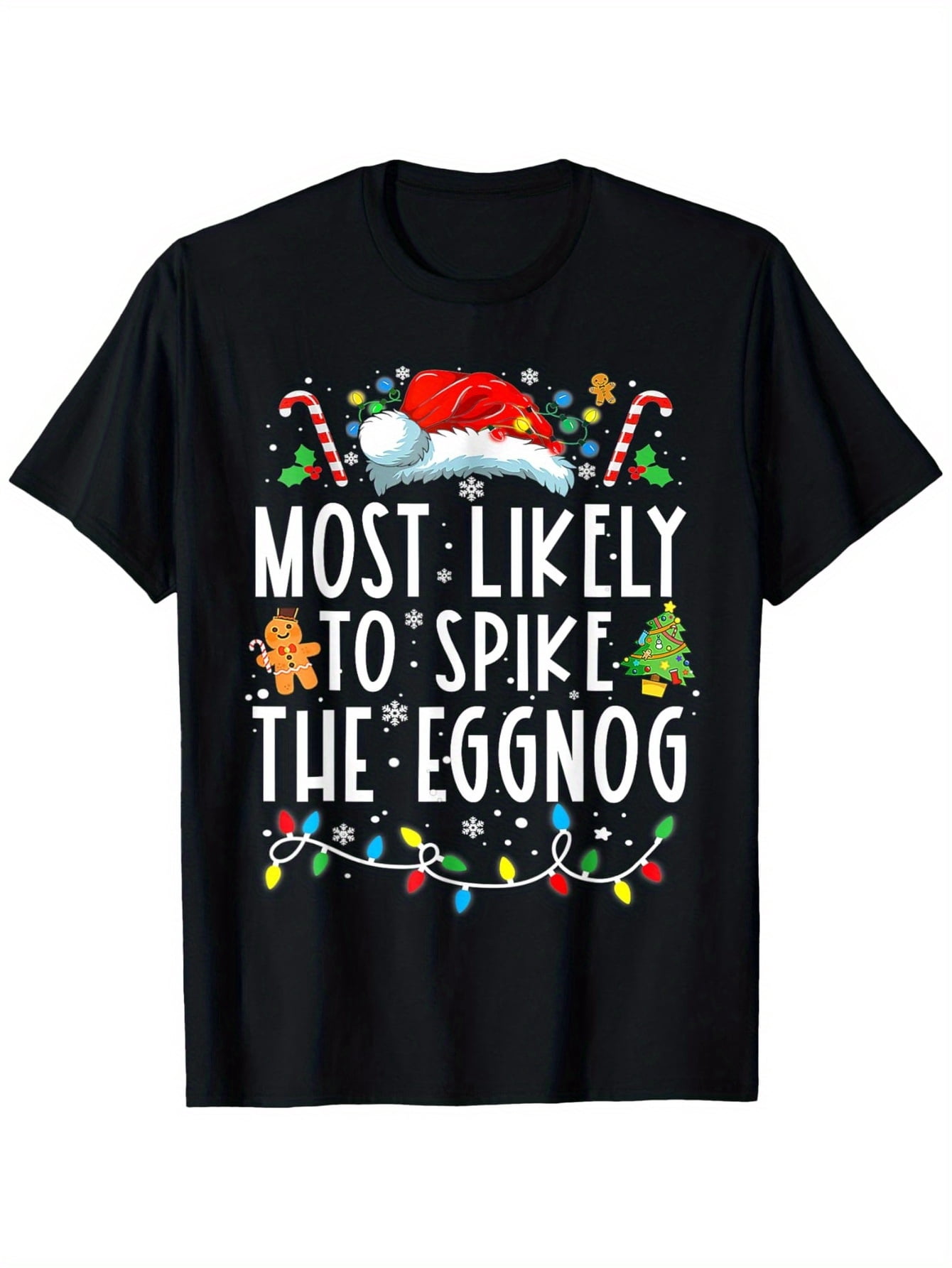 Family Matching Christmas T-Shirt, Casual Round Neck, 100%, Sizes S ...