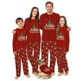 thumbnail image 1 of Family Matching Gnome Christmas Pajama Set, Festive Red with Holiday Gnome Design, 1 of 7