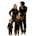thumbnail image 1 of Family Matching Hallo-ween Pajamas Woman Thanksgiving Day Cute Stripe Print Long Sleeves Jumpsuit Mom S, 1 of 5