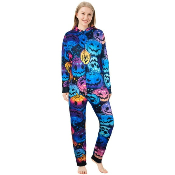 Family Matching Halloween Jumpsuit Pajamas Holiday PJS Adult Kids Sleepwear One-Pieces Loungewear