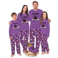 thumbnail image 1 of Family Matching Halloween Pajamas, Purple Haunted House Design with Festive Ghost and Pumpkin Pants, 1 of 7