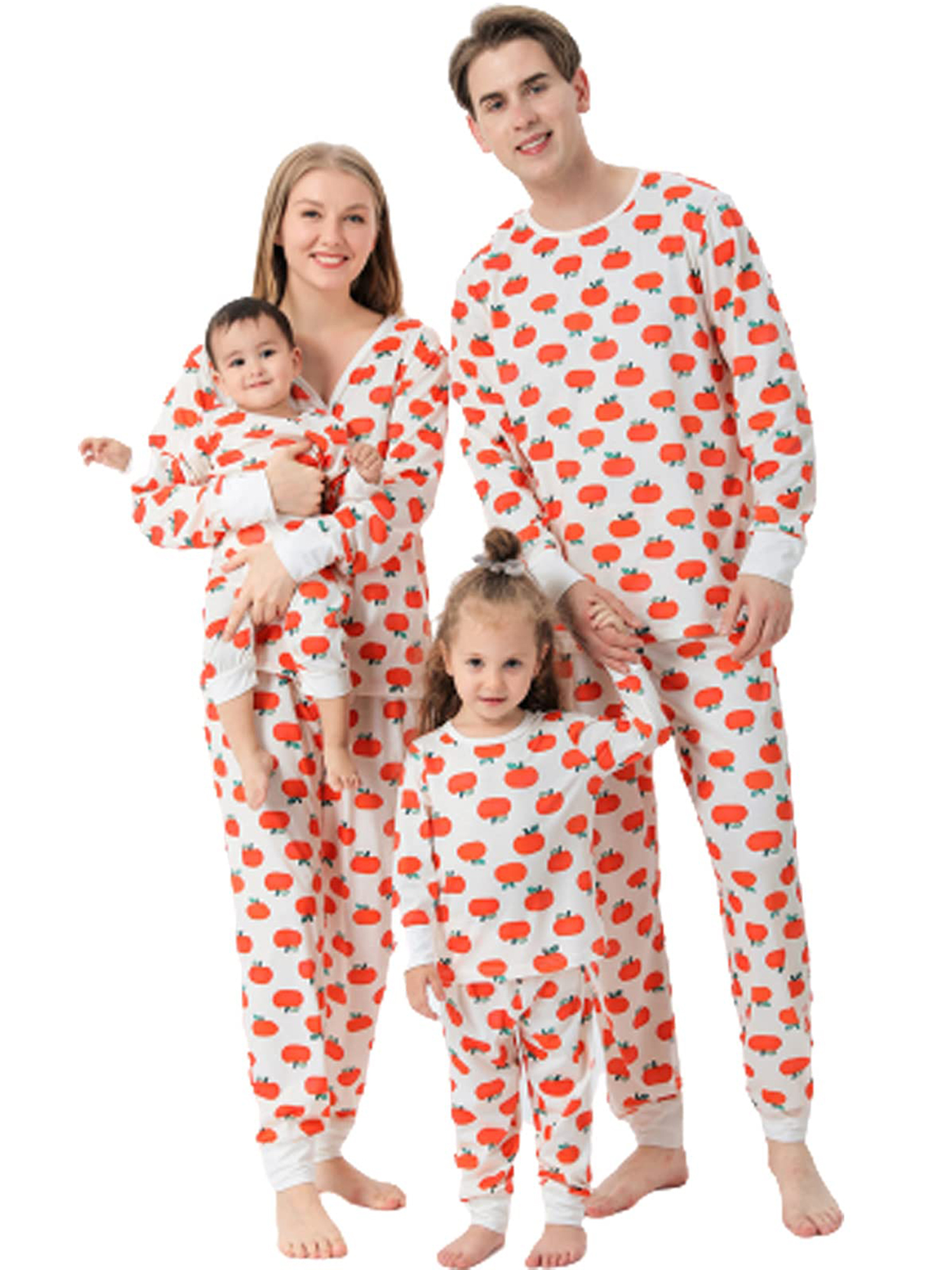 Family Matching Halloween Pajamas Set Apple Print PJs Sets 2 Pieces