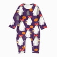 thumbnail image 1 of Family Matching Halloween Pajamas Set Cute Ghost Print Long-Sleeved Tops Trousers Sleepwear Outfits Holiday Sleepwear PJs, 1 of 6