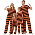 thumbnail image 1 of Family Matching Halloween Pajamas Set Ghost Bat Short Sleeve Spooky Pullover Pajamas Pumpkin Candy Loose Horror Loungewear, Women:3XL, 1 of 8