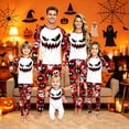 thumbnail image 1 of Halloween Pajamas Set for Family Skull Ghost Crew Neck Spooky Pullover Pjs and Candy Pumpkin Funny Jogger Pajama Pants, 1 of 4