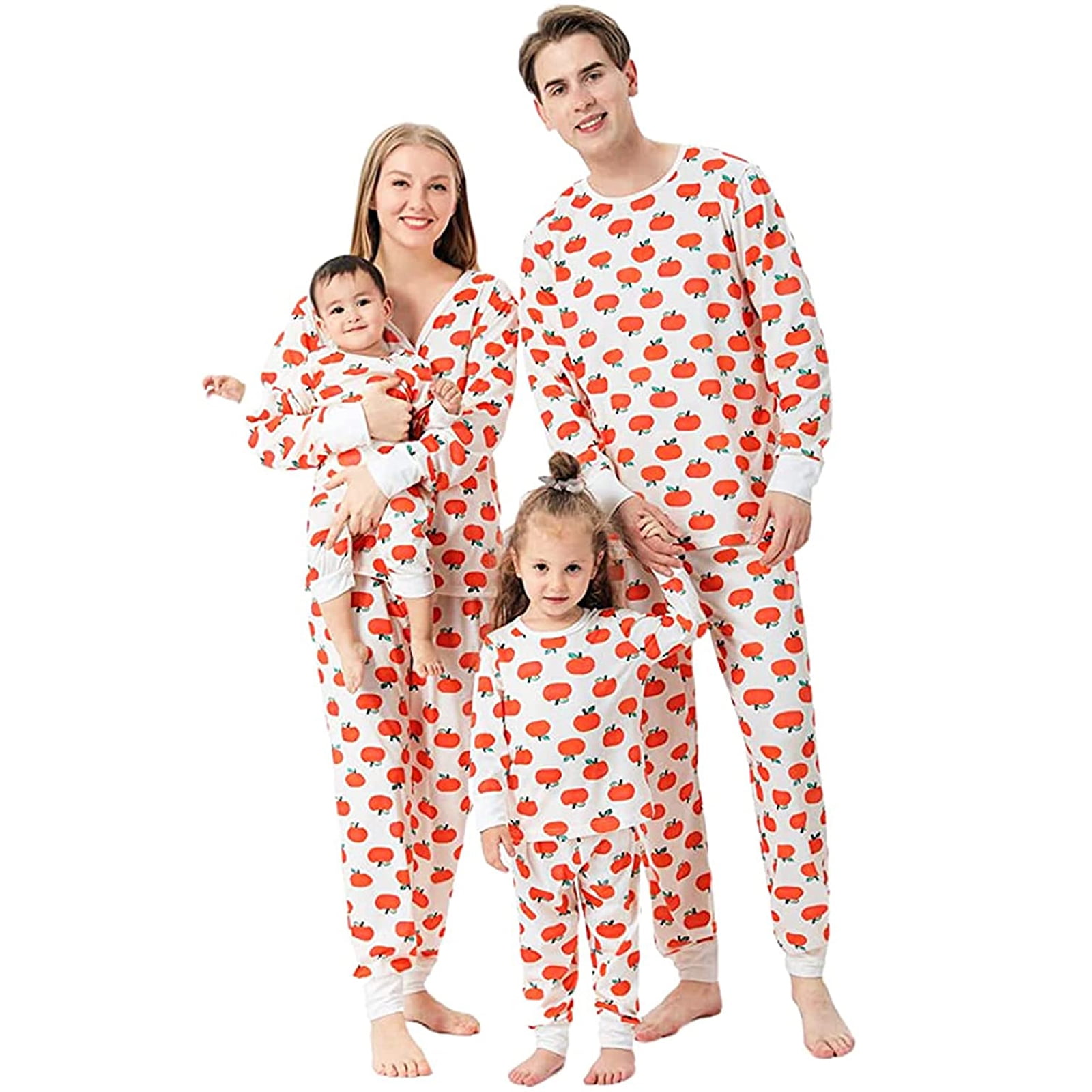 Family Matching Halloween Pajamas Set Pumpkin Sleepwear Holiday PJS Set ...