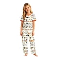 thumbnail image 1 of Family Matching Halloween Pajamas Set Short SLeeve Top & Pants 2 Piece Sleepwear Jammies Cute Pumpkin Ghost Spider Skeleton Pat Print Holiday Pjs for Women Men Couples Kids 6 Years, 1 of 6