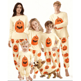thumbnail image 1 of Family Matching Halloween Pajamas with Dog Pumpkin Print Crew Neck Sleepwear Set, 1 of 1