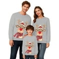 thumbnail image 1 of Family Matching Hoodie 3 Piece Parent Child Outfit Dad Mom Kids Cozy Pullover Festive Printed Sweatshirt, 1 of 6