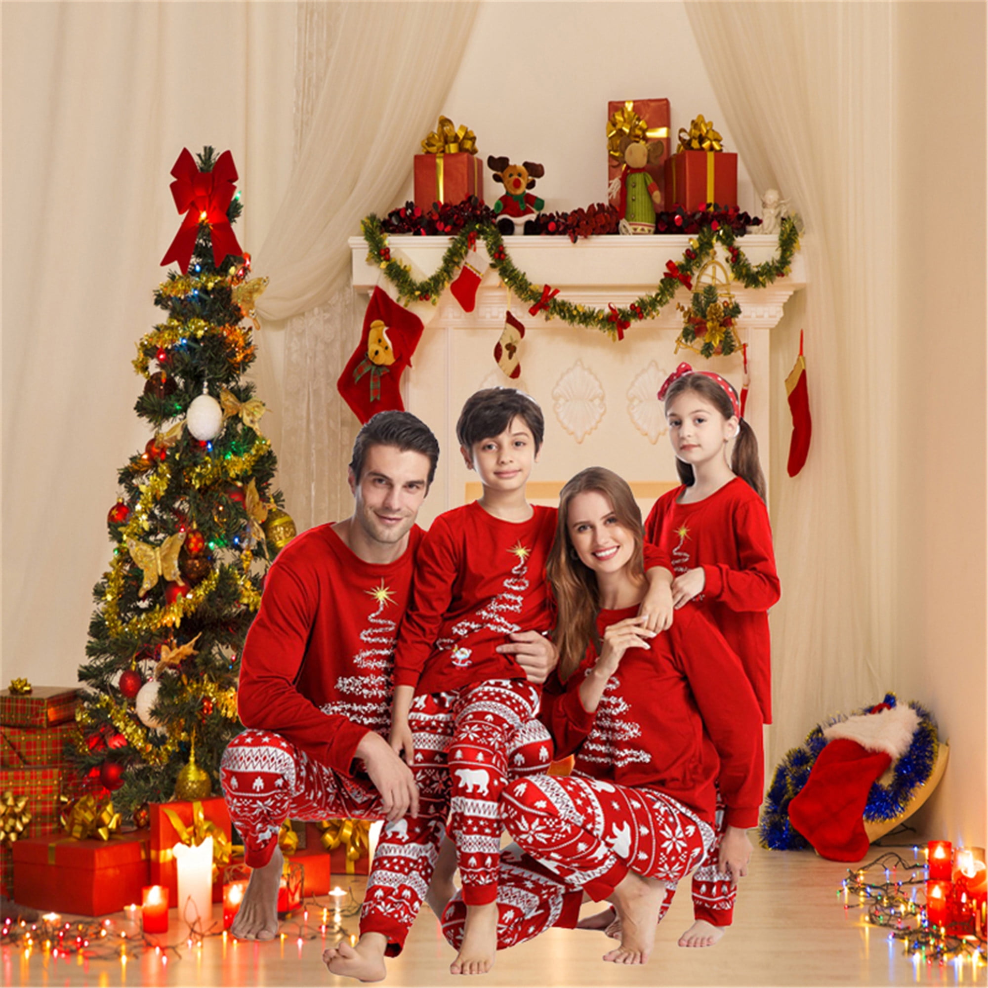 Family Christmas Pictures Boy And Girl Matching Christmas Outfits