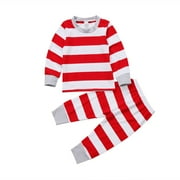 LUIRYARE Family Matching Outfits Santa Pajamas Sets Mother Father Kids Baby Sleepwear Xmas Nightwear Top Long Pants 2pcs/Set