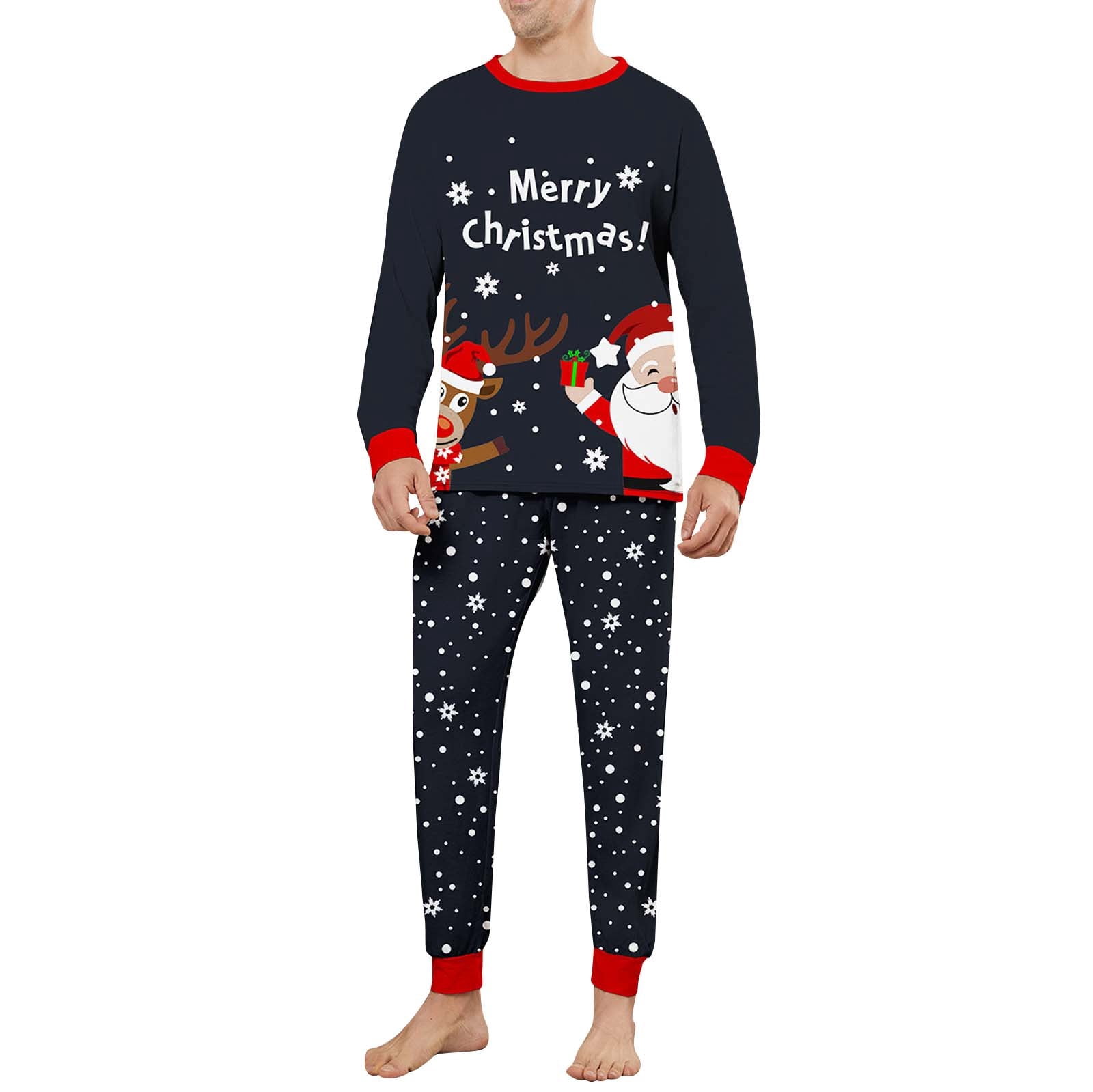 Difficort Women's Christmas Pajama Set - Long Sleeve Sleepwear With Pockets, Soft Stretchy Fabric, Holiday Themed PJs