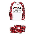 thumbnail image 1 of Family Matching Pajama Set Christmas Long Sleeved T-Shirt Pants Homewear Pj Set (Mom's), 1 of 5