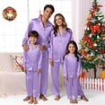 thumbnail image 1 of Family Matching Pajamas Christmas Satin Pajamas Long Sleeve Button-Down Loungewear Set Mommy and Me Pjs Christmas Pjs Mens, 1 of 6