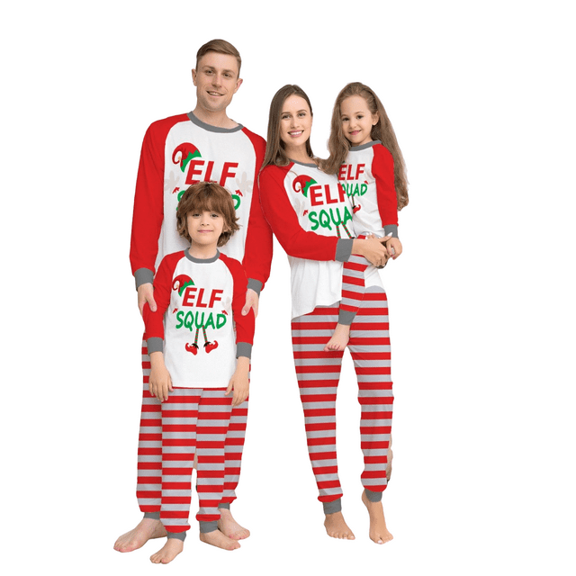 Family Matching Pajamas Christmas Sleepwear Long Sleeve Sleep Shirt ...