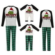 TFNDATNH Christmas Pajamas for Family Grinch Matching Family Outfits, Coordinating Christmas Pjs, Celebrate the Holidays in Harmony (Green)