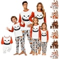 thumbnail image 1 of Family Matching Pajamas Halloween Festival Sleepwear Nightwear Long Sleeve Cute Funny Halloween Pumpkin Face 2 Piece Sets Casual Fashion Holiday Family Pajamas Nightwear Men S, 1 of 5