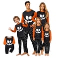 thumbnail image 1 of Family Matching Pajamas, Halloween Pajamas for Family, Halloween Matching Family Pajamas Black Orange Pumpkin Print Long Sleeve Two Piece Pj Set Full Moon Sleepwear Nightwear Loungewear Lycan Photos, 1 of 4