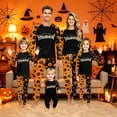 thumbnail image 1 of Family Matching Pajamas Halloween Party 2 Piece Sets Casual Sleepwear Nightwear Long Sleeve Funny Novelty Pumpkin Ghost Trendy Holiday Family Pajamas Nightwear Boy 3-4 Years, 1 of 4