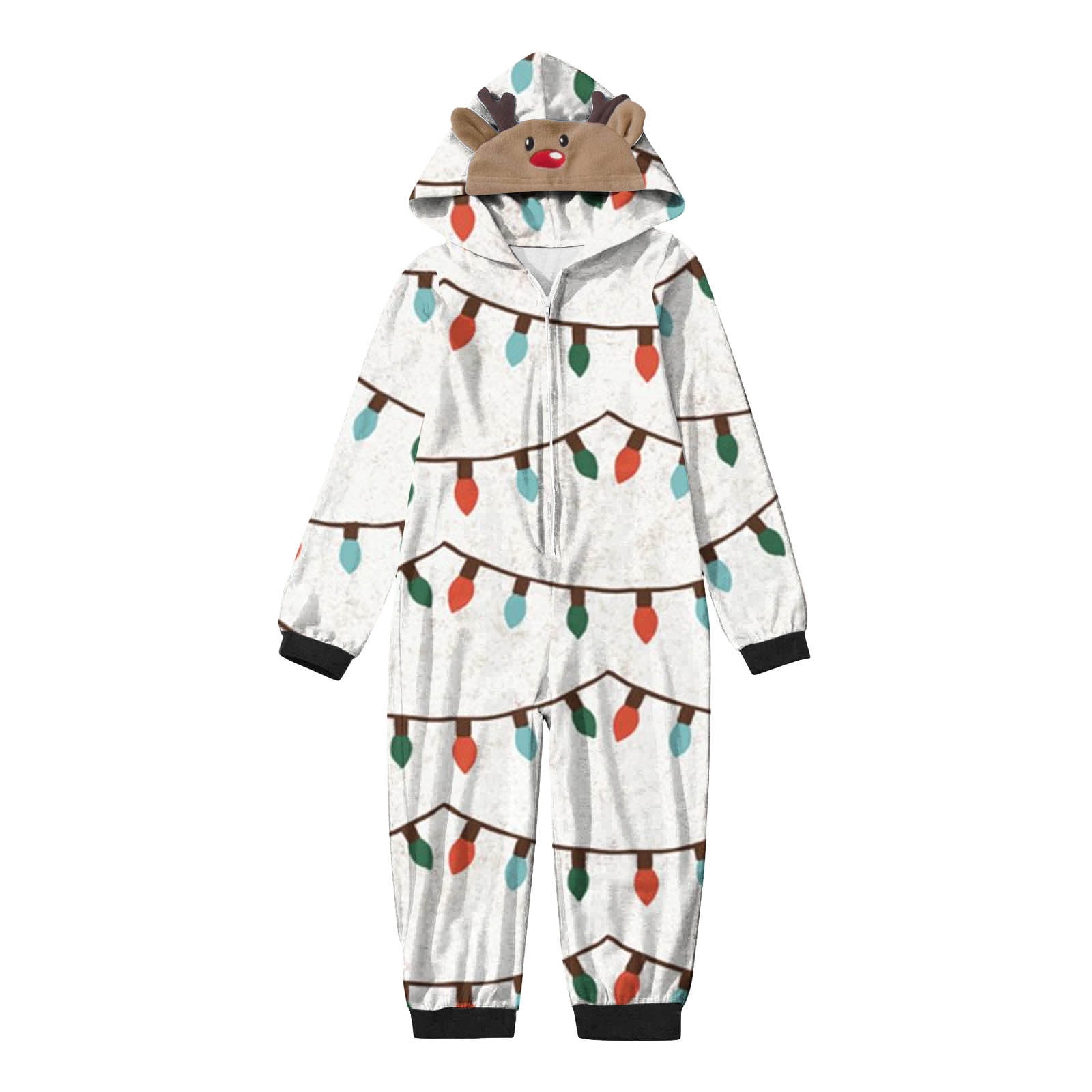 Veseacky Christmas Pajamas For Family Matching Sets Adult Onesie Zipper