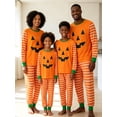 thumbnail image 1 of Family Matching Pajamas Set Halloween Pumpkin Print Long Sleeve Tops Pants Set, 1 of 10