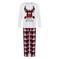 thumbnail image 1 of Family Matching Pajamas Set, Reindeer Print T-Shirt + Plaid Pants, 1 of 9