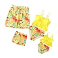thumbnail image 1 of Family Matching Swimsuit Yellow Bikini Set for Women Girl Boy Men Swim Trunks Tropical Bathing Suit, 1 of 3