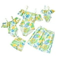 thumbnail image 1 of Family Matching Swimsuit Yellow Bikini Set for Women Girl Boy Men Swim Trunks Tropical Bathing Suit, 1 of 6