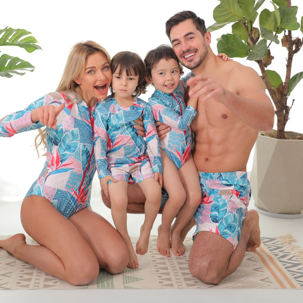 Boy girl 2025 matching swimsuits