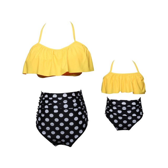 Mother Daughter Family Matching Mother Daughter Women Kids Girl Bikini Bathing Swimsuit Swimwear