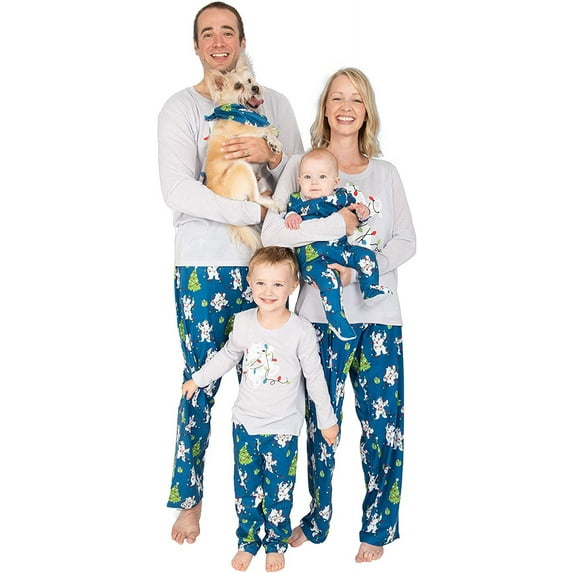 Family Matching Winter Holiday Pajama Collection, Polar Bears