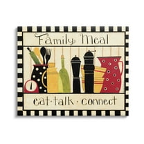 Family Meal Vintage Kitchen Utensils Food & Beverage Graphic Art Gallery Wrapped Canvas Print Wall Art