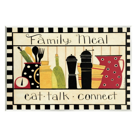 Family Meal Vintage Kitchen Utensils Food & Beverage Graphic Art Unframed Art Print Wall Art