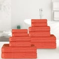 thumbnail image 1 of Family Modern Cotton 12-Piece Towel Set, Coral by Blue Nile Mills, 1 of 8