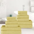 thumbnail image 1 of Family Modern Cotton 12-Piece Towel Set, Golden Mist by Blue Nile Mills, 1 of 8