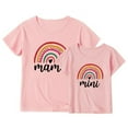 thumbnail image 1 of Family Mother And Daughter Matching Clothes Rainbow Printed T-Shirt Tops Tee Blouse, 1 of 5