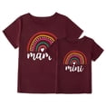 thumbnail image 1 of Family Mother And Daughter Matching Clothes Rainbow Printed T-Shirt Tops Tee Blouse, 1 of 3