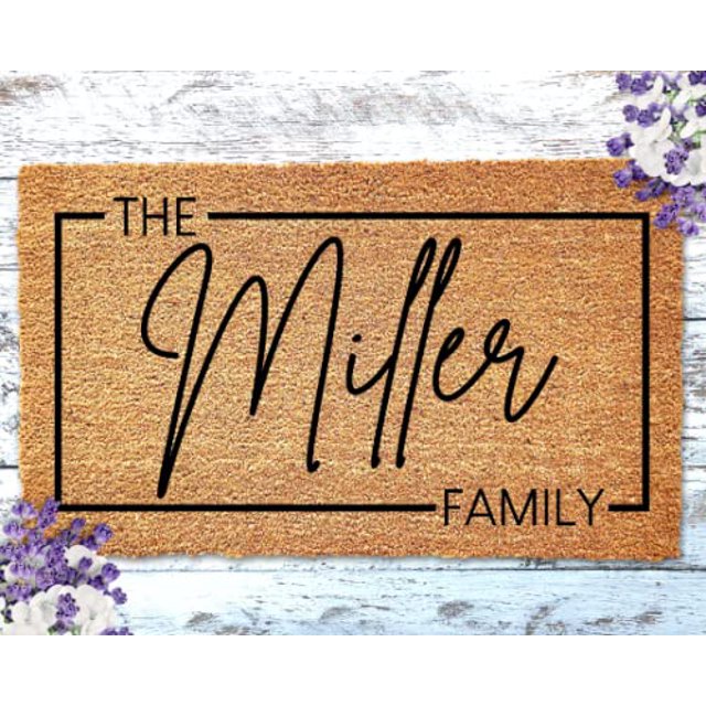 Family Name Doormat Housewarming Gift Personalized Doormat Closing Gift