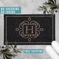 thumbnail image 1 of Family Name Initial Monogram Doormat, Personalized Welcome Mat, Housewarming Gift, Weatherproof PVC Curly Mat, 1 of 5
