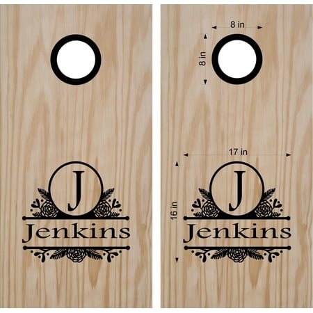 Family Name Monogram Cornhole Decal Sticker Bean Bag Toss