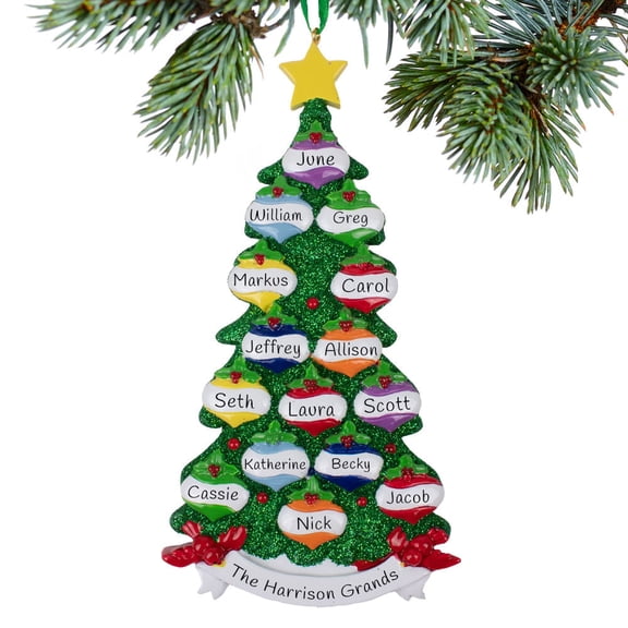 Family Of 10 Ornament Tree Ornament