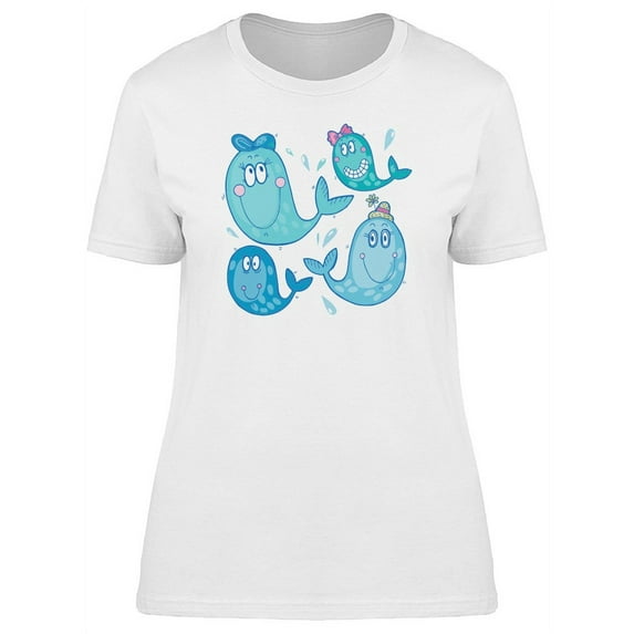 Family Of Cute Whales T-Shirt Women -Image by Shutterstock, Female Large