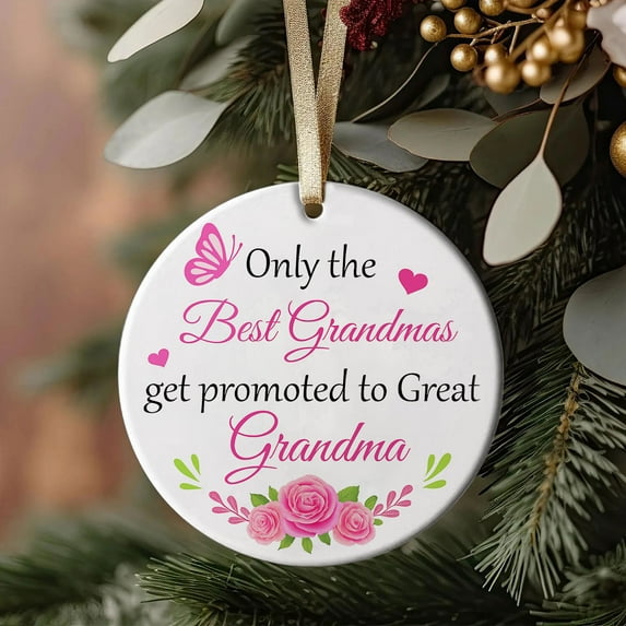 Family Ornaments Ceramic Christmas for Grandma, Grandpa, Husband wife Dad Mom Sister bestie, Mr and Mrs Wedding anniversary Ornament