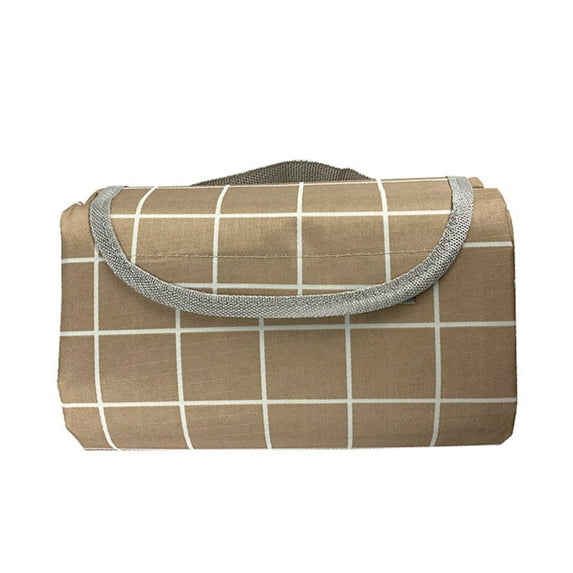 Family Outdoor Picnic Blanket with Carry Strap | Sandproof Foldable Beach Mat 59x55 inch | Waterproof Camping Pad for Playground Hiking Travel