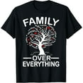 thumbnail image 1 of Family Over Everything Matching Family Reunion Party 2024 T-ShirtMen and women, Black T-shirt, size: Extra large, 1 of 4