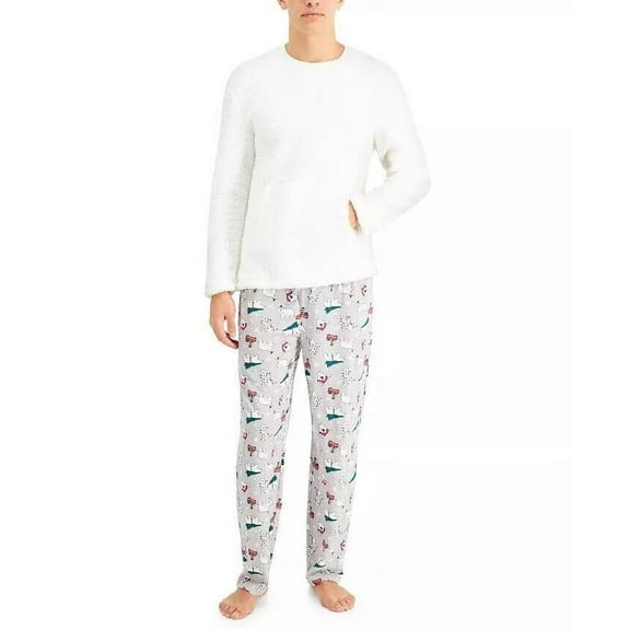 Family PJ Matching Men's Polar Bears Family Pajama Set, X-Large New with box/tags