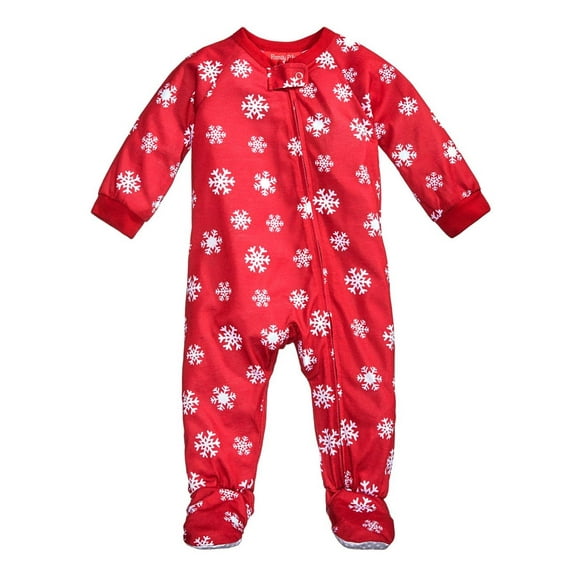 Family PJs Snowflake Meltdown Printed Footed Pajamas