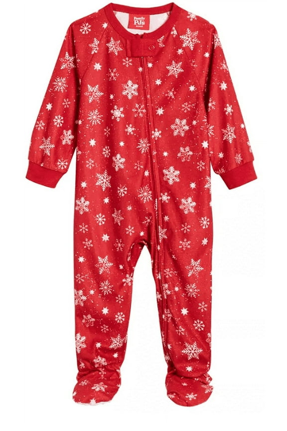 Matching Baby Merry Snowflake Footie One-Piece -18Months