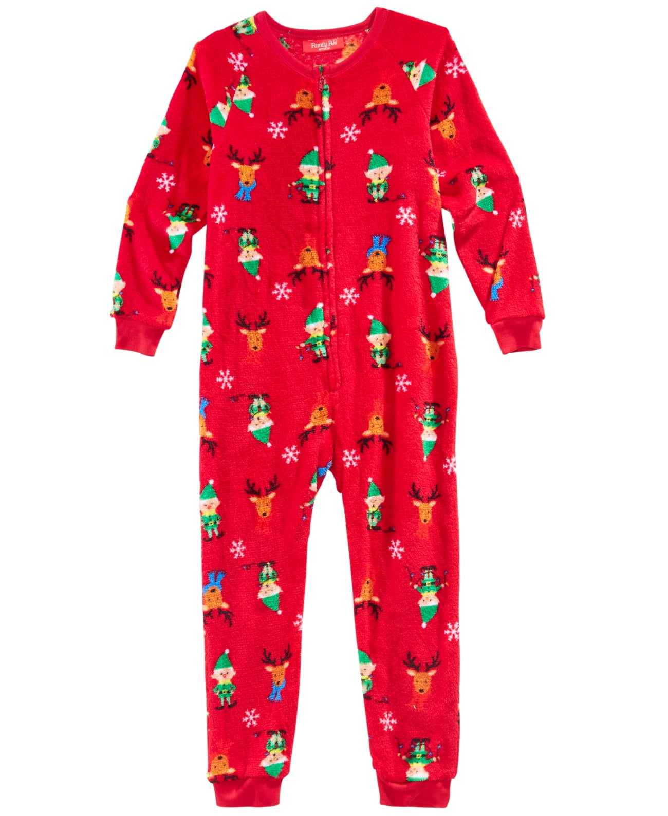 Family Pajamas Matching Elf One-Piece (Red, 6)